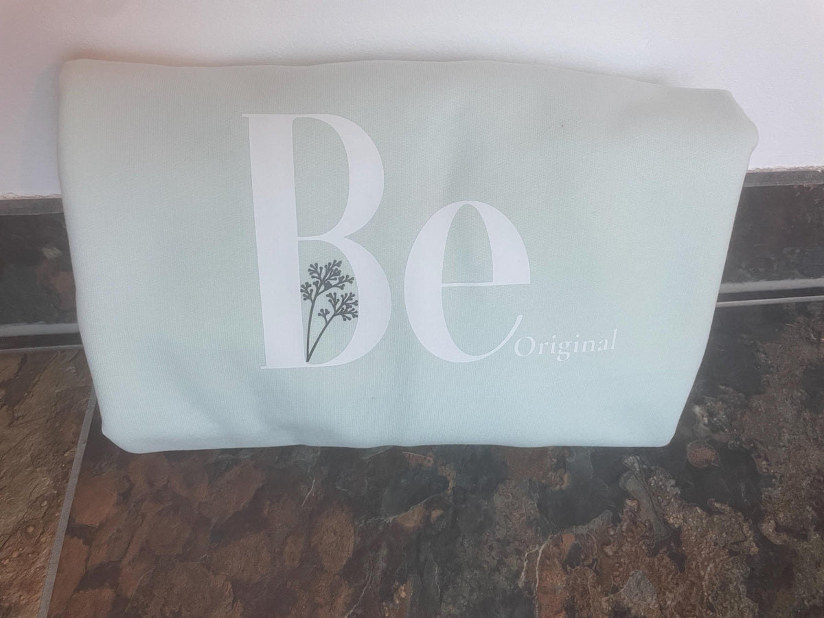 Statement-Sweatshirt „Be Original“ – Mint