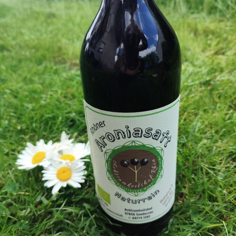 Aroniasaft naturrein 0,75 l – Achtsamkeitshof