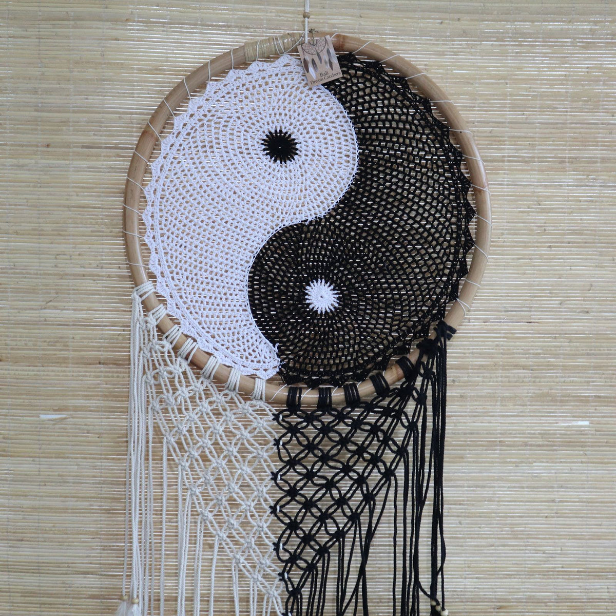 Bali-Traumfänger XL – Yin & Yang – 50 cm
