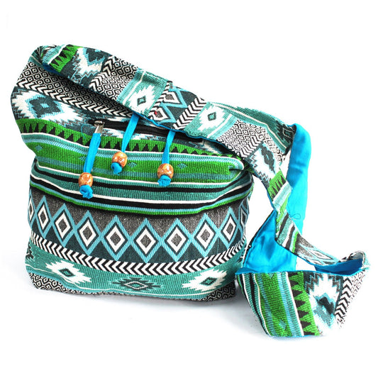 Schulrucksack – Jacquard – Petrol