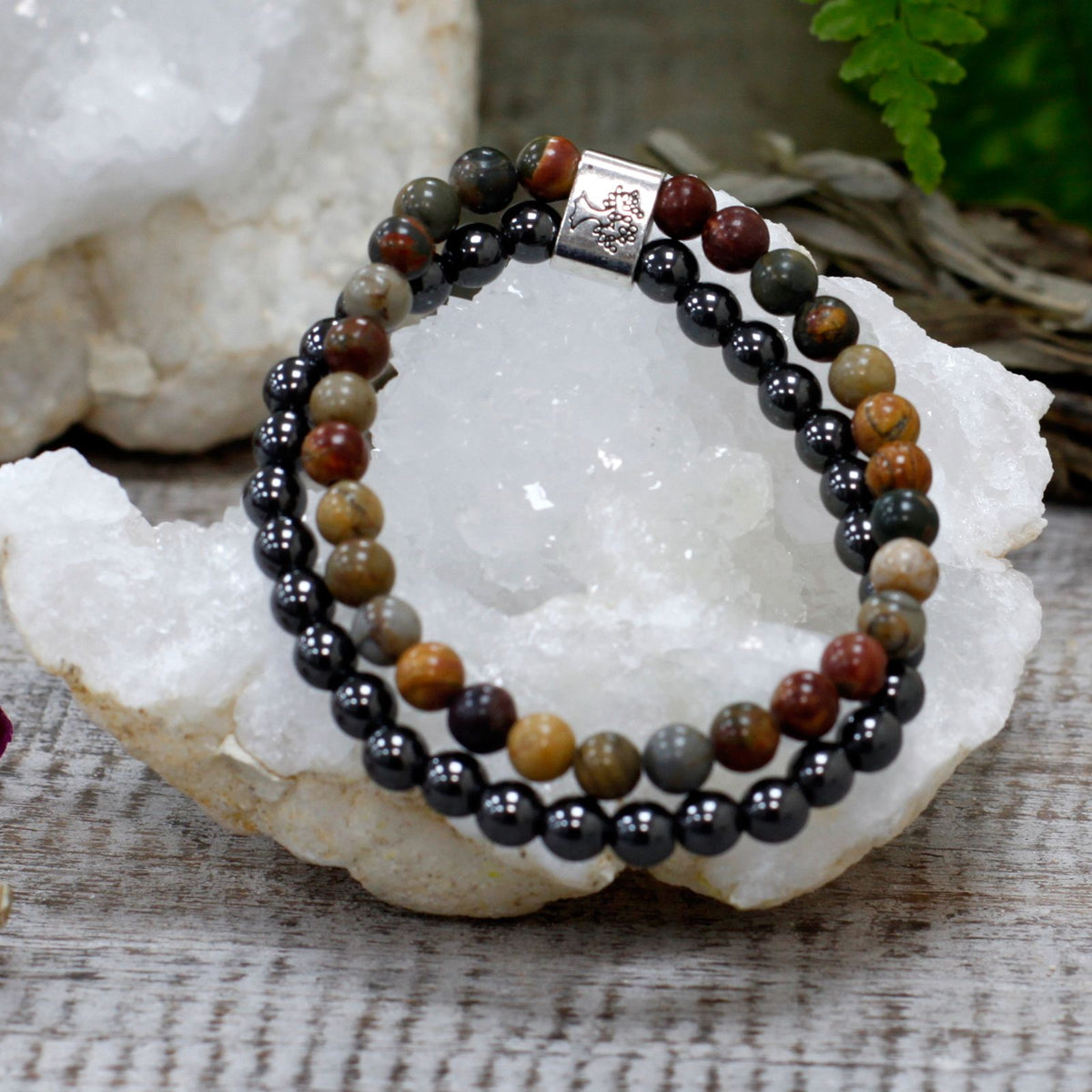Armband – Magnet-Edelstein Picasso-Jaspis