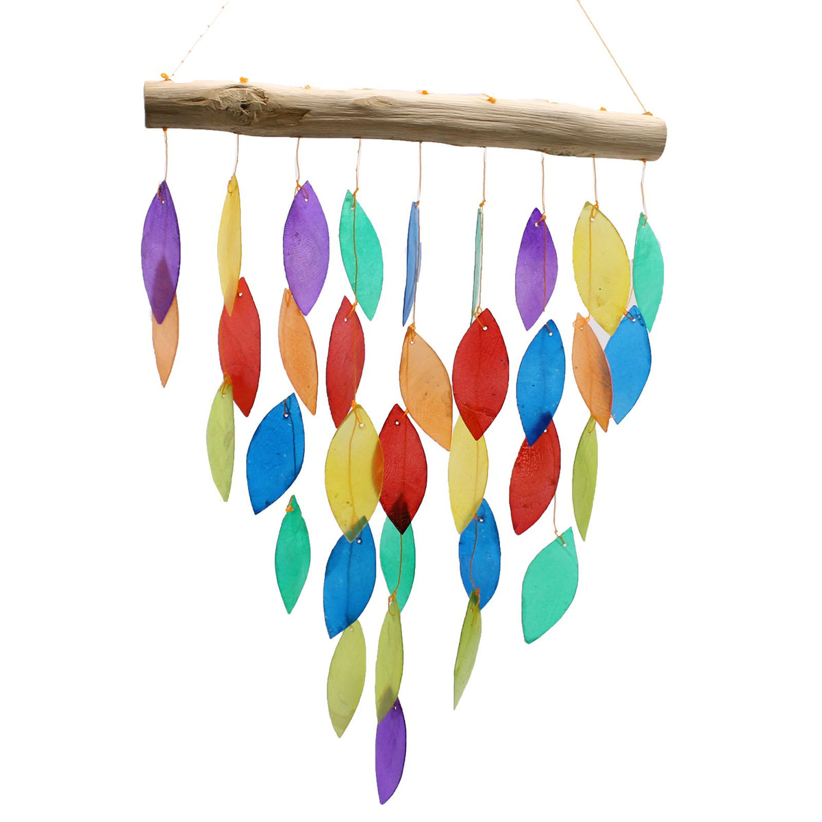 Windspiel Capiz – Regenbogenblätter