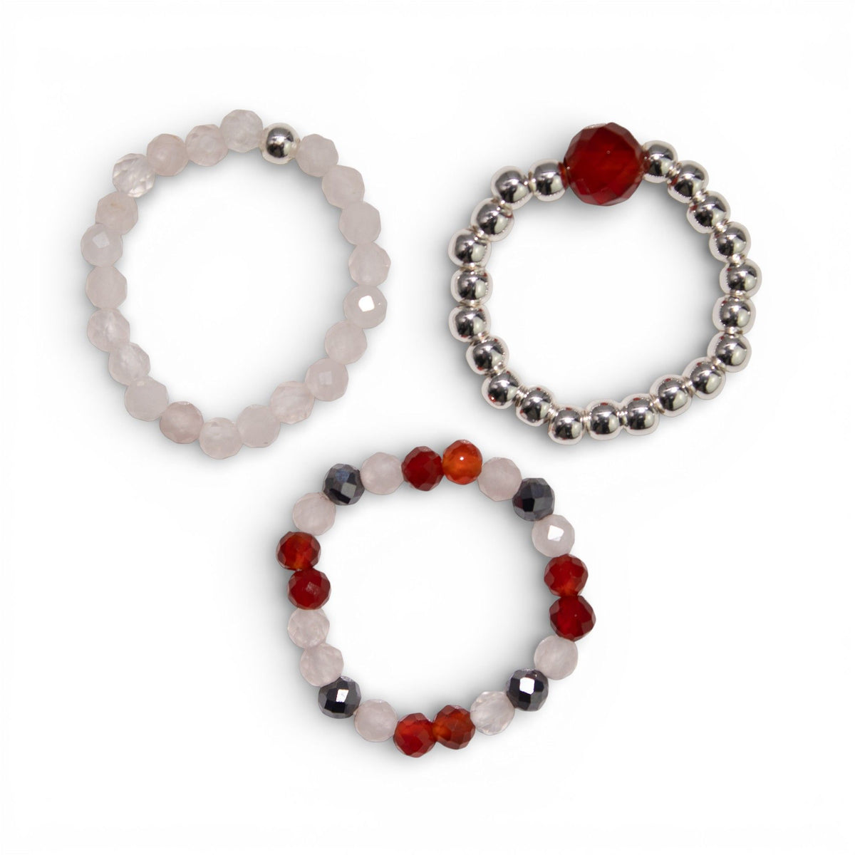 Ring-Set – Edelstein Nymph Spirit – Love & Flame