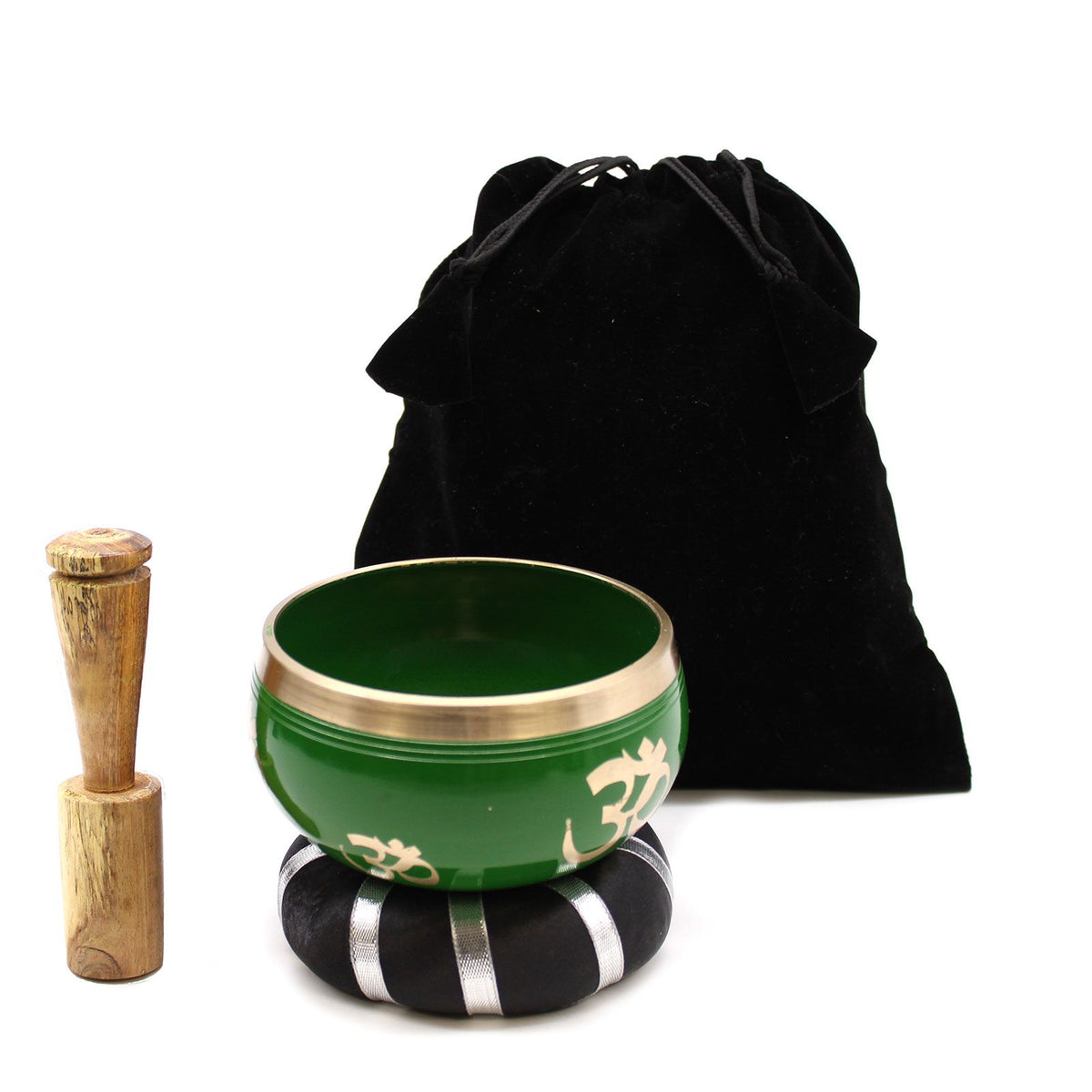 Klangschalen-Set – Lebensbaum grün – 10,7 cm