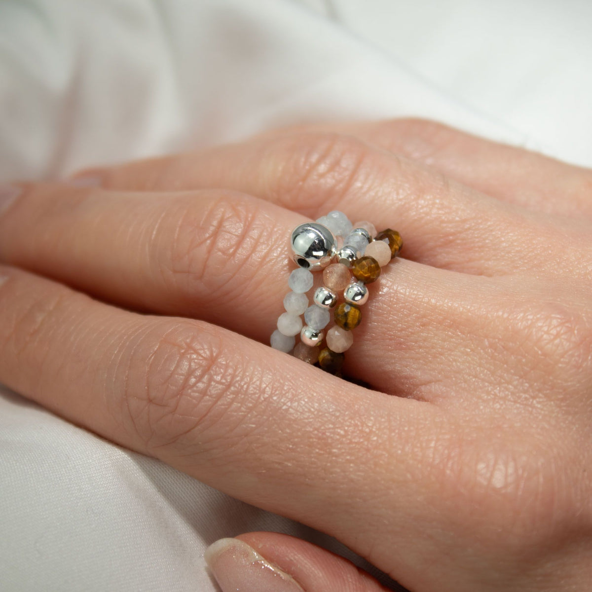 Ring-Set – Edelstein Nymph Spirit – Sea Sunset