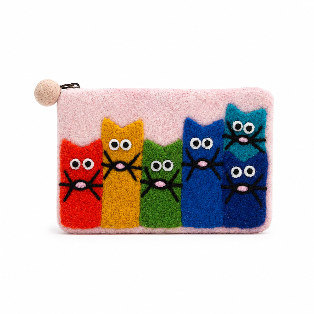 Filz-Täschchen – Neugierige Katzen – 3er-Set