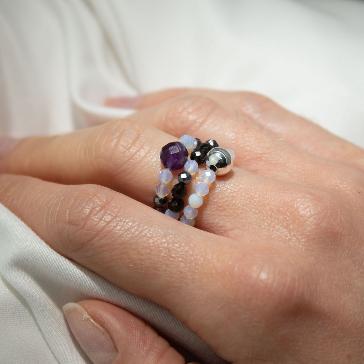 Ring-Set – Edelstein Nymph Spirit – Full Moon