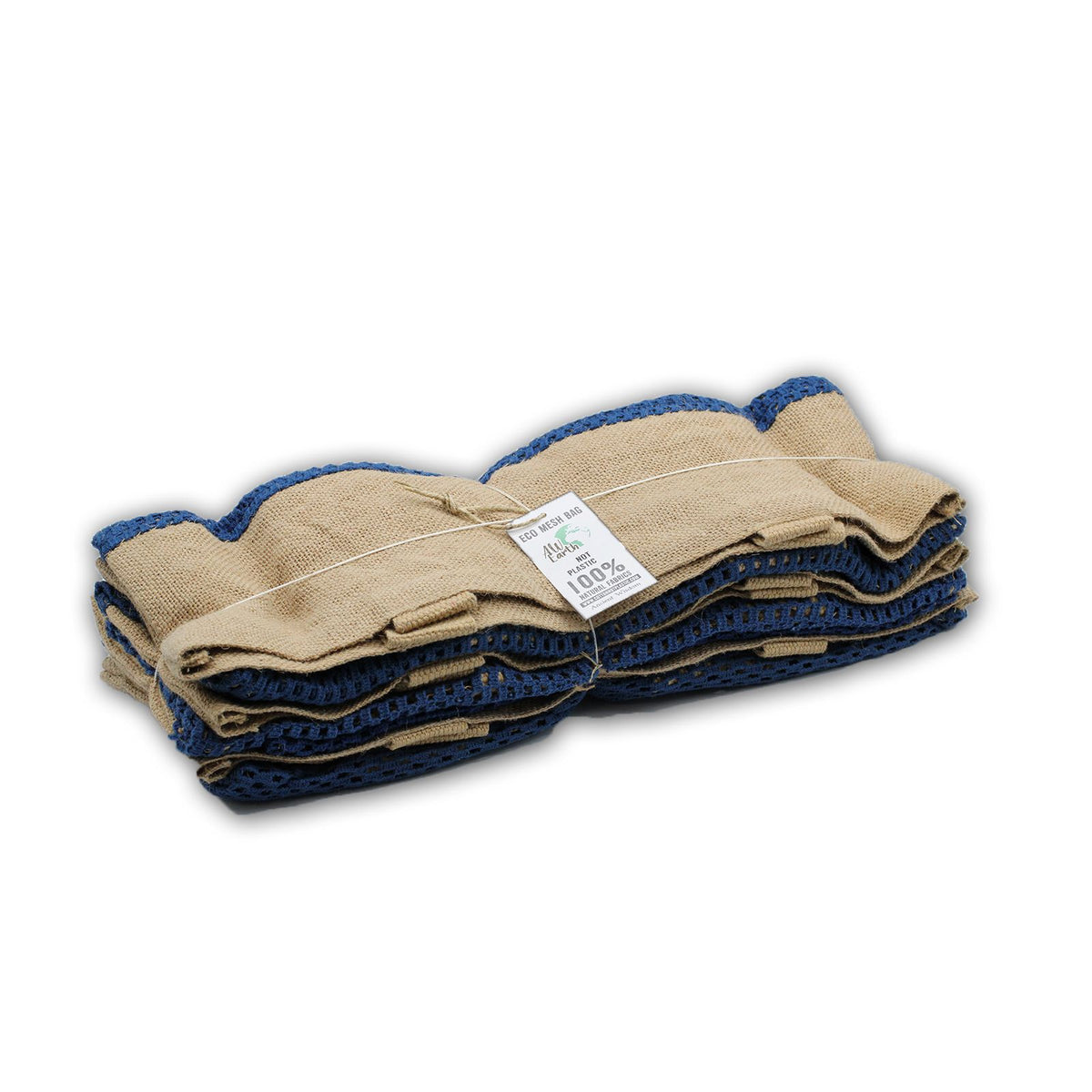 Netztasche – Jute & Baumwolle – Denim