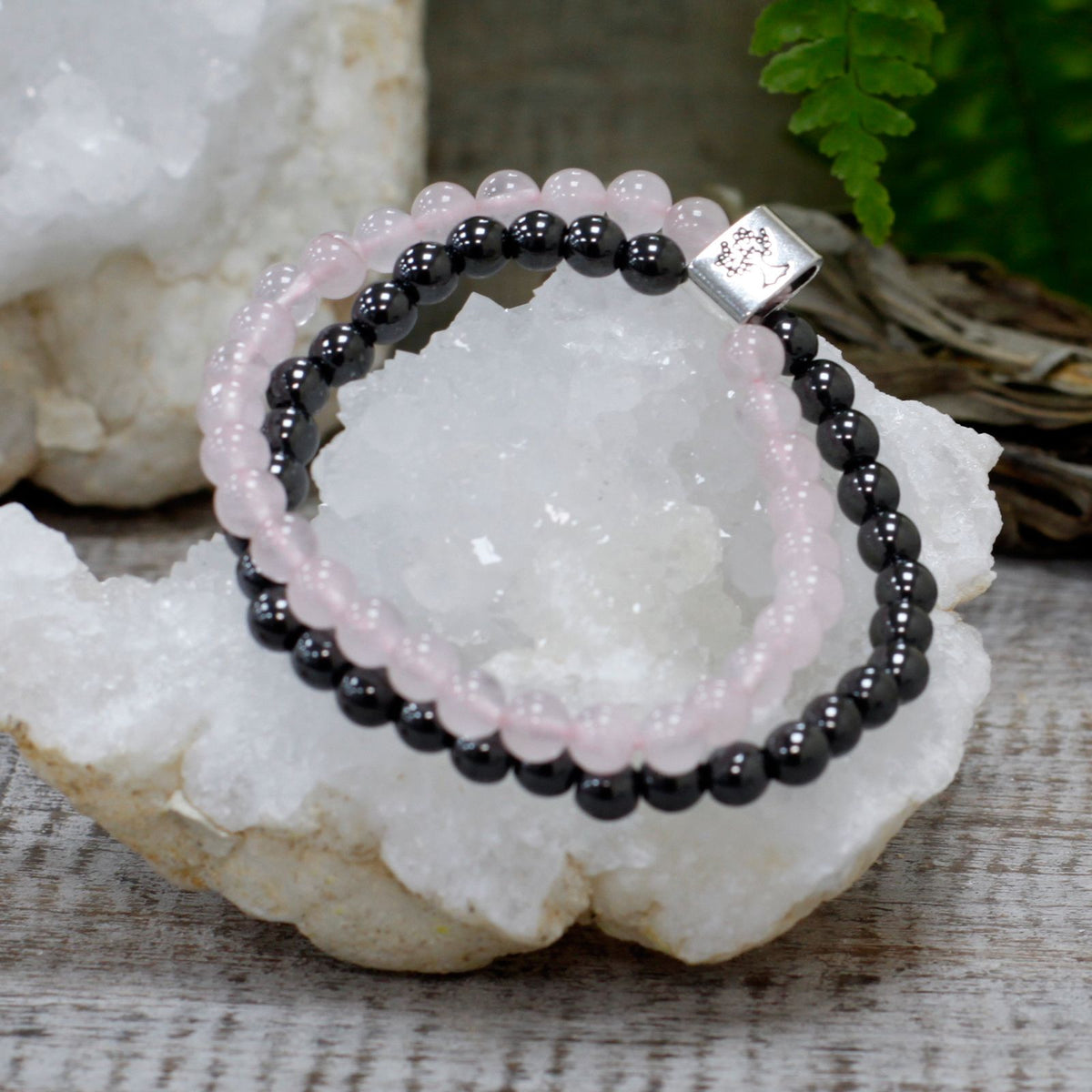 Armband – Magnet-Edelstein Rosenquarz