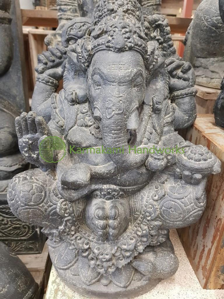 Ganesha-Statue aus Steinguss als Wohndeko