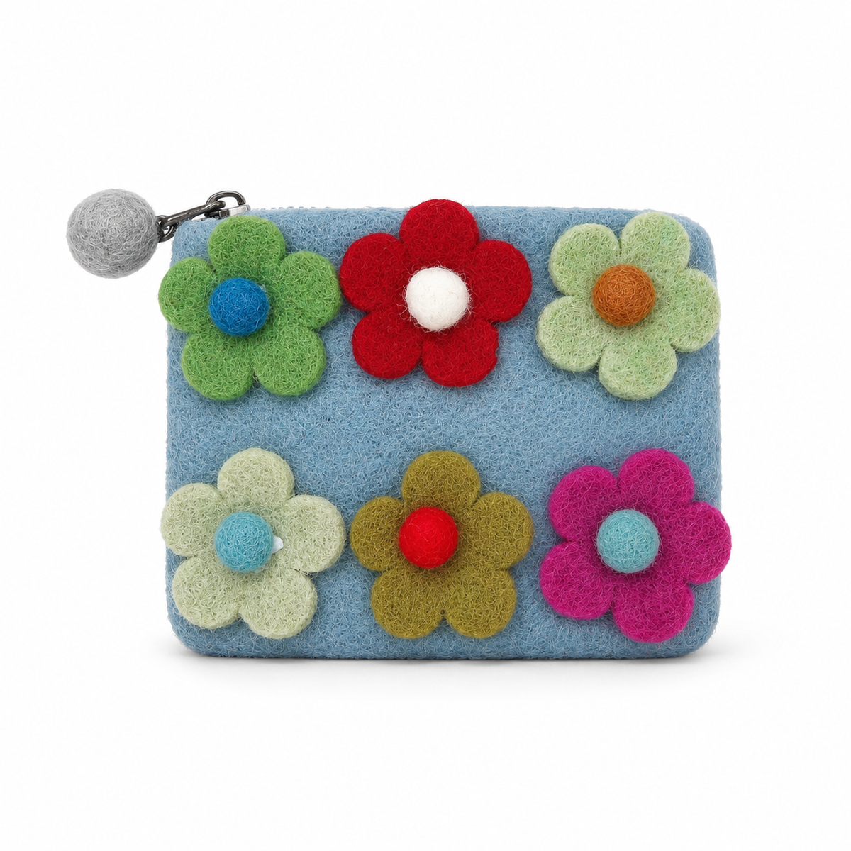 Filz-Täschchen – Sechs Blumen – 3er-Set