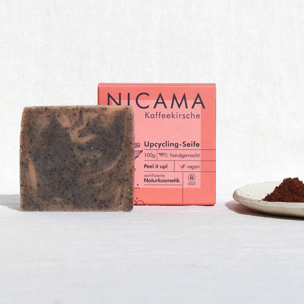 Upcycling-Seife - Kaffeekirsche (Peeling) - 100 g | NICAMA
