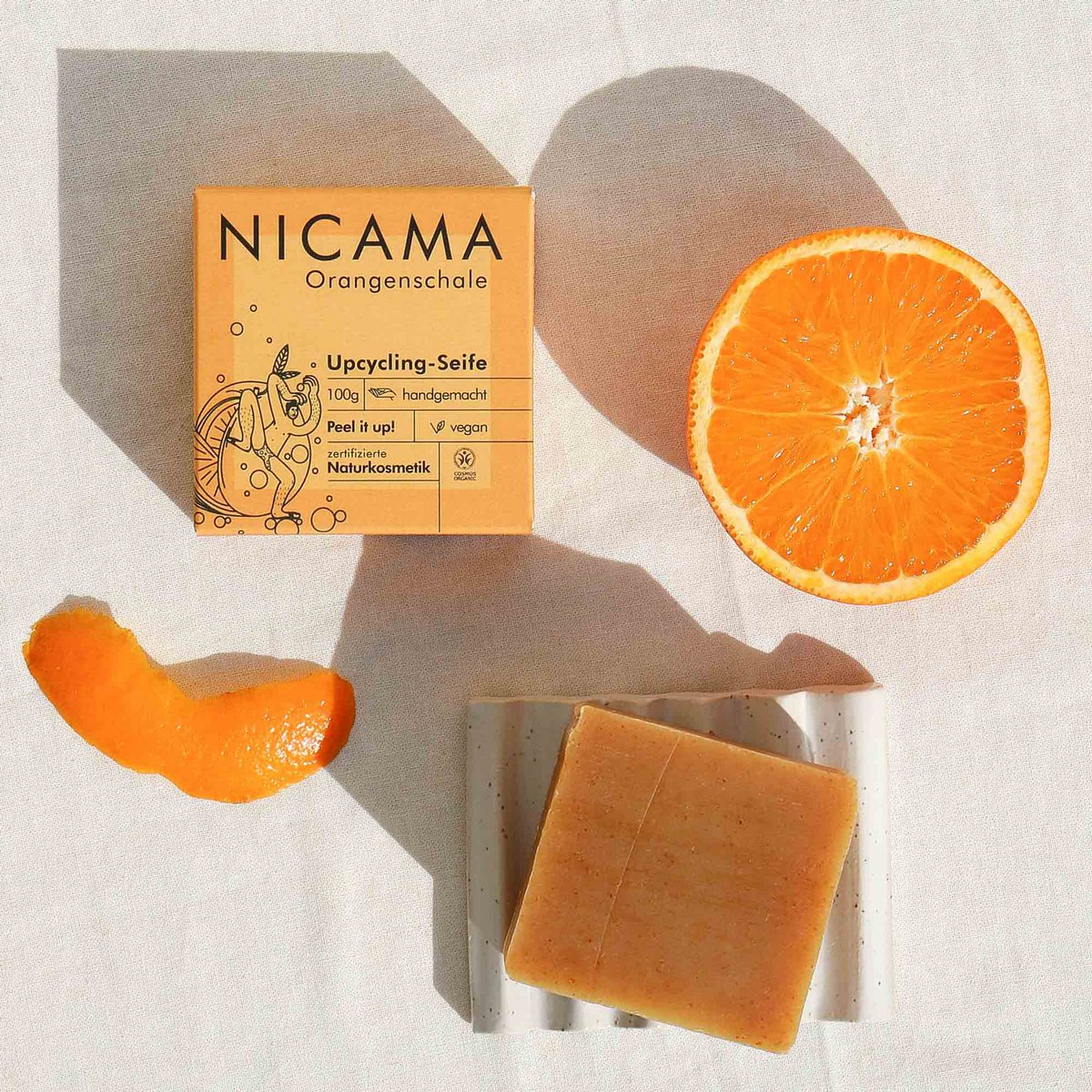 Upcycling-Seife - Orangenschale | NICAMA