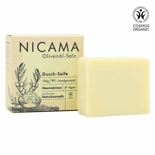 Duschseife - Olivenöl-Salz - 100 g | NICAMA