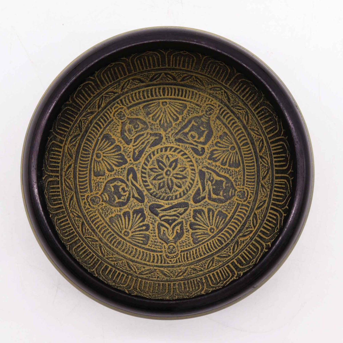 Klangschale – Erdpulver Mantra fünf Buddhas – 16 cm