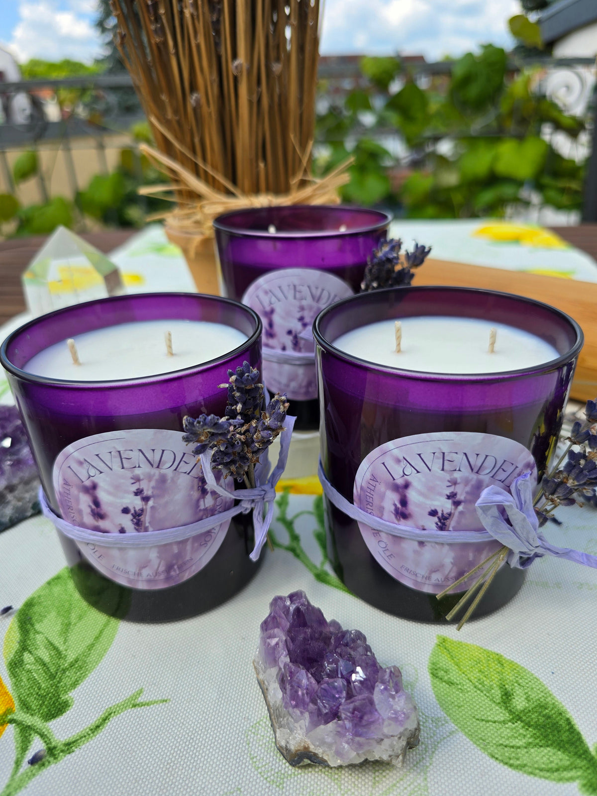 Lavendel-Kerze