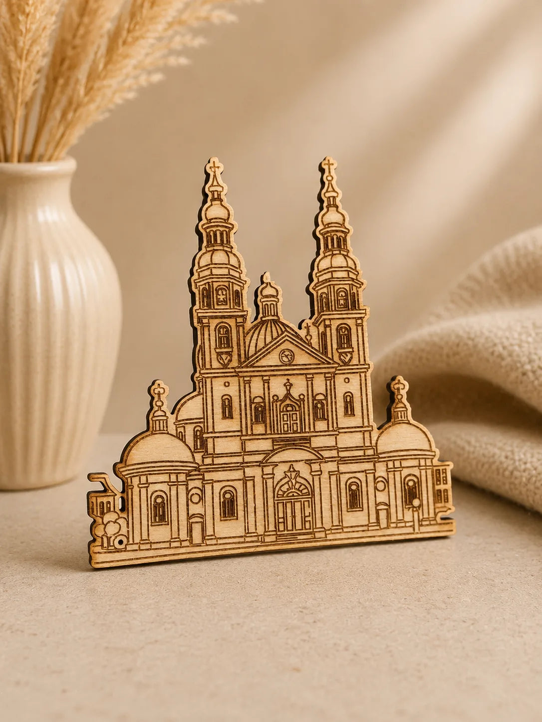 Magnet Fuldaer Dom aus Holz von mk-kreativ