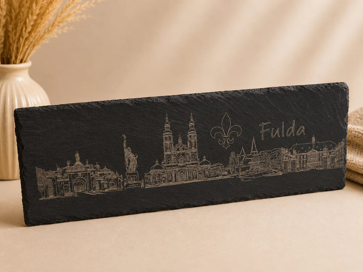 Schiefertafel „Fulda Panorama“ von mk-kreativ