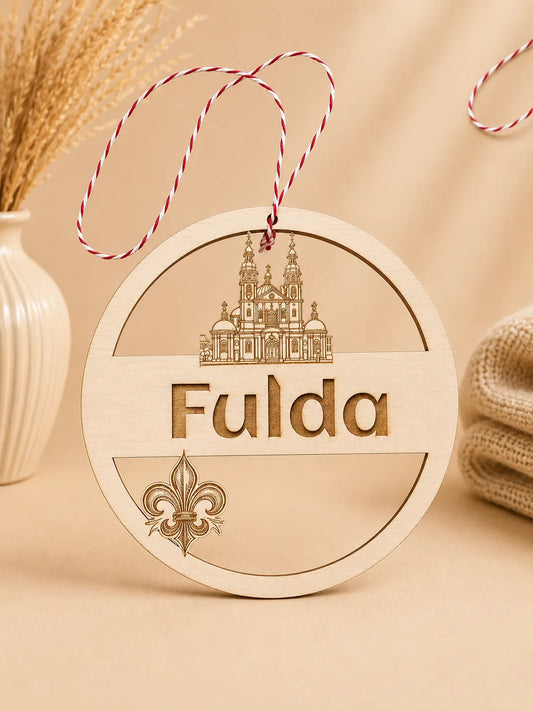 Türkranz „Fulda“ mit Dom und Lilie aus Holz von mk-kreativ