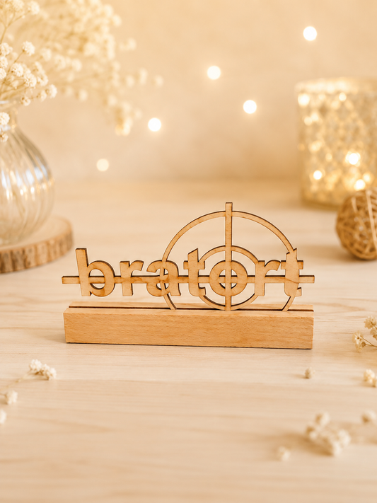 Dekoschriftzug „Bratort“ aus Holz von mk-kreativ