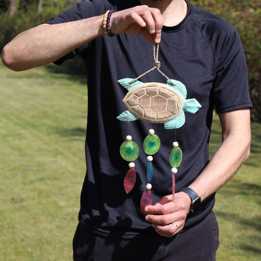 Windspiel Capiz – Schildkröte aqua