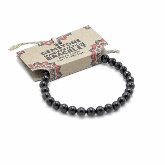 Armband – Manifestation schwarzer Achat Schutz