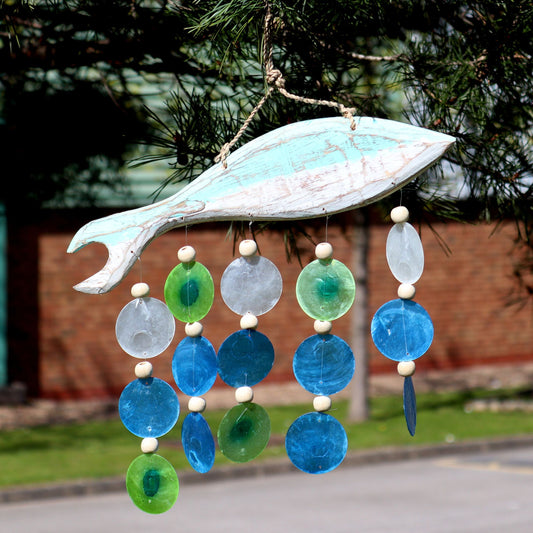Windspiel Capiz – Fisch aqua