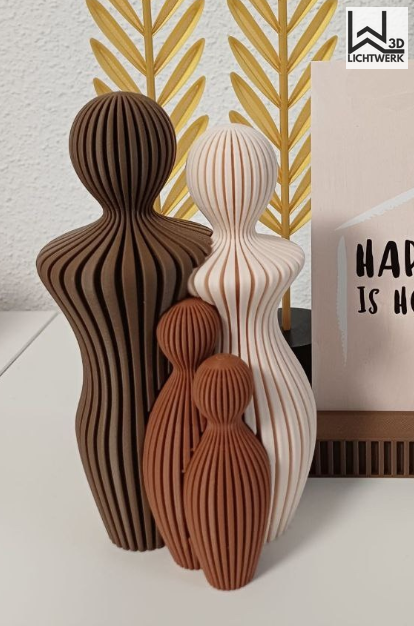 Skulptur „Familienmomente, zwei Kinder“