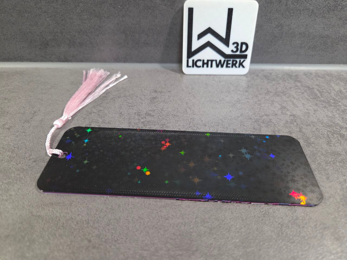 3D-gedrucktes Lesezeichen „Süßes Einhorn“ – in traumhaften Lila- & Pinktönen
