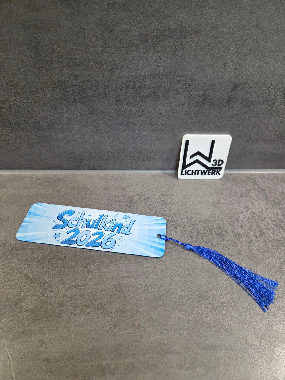 3D-gedrucktes Lesezeichen „Schulkind 2026“ – moderner Graffiti-Style