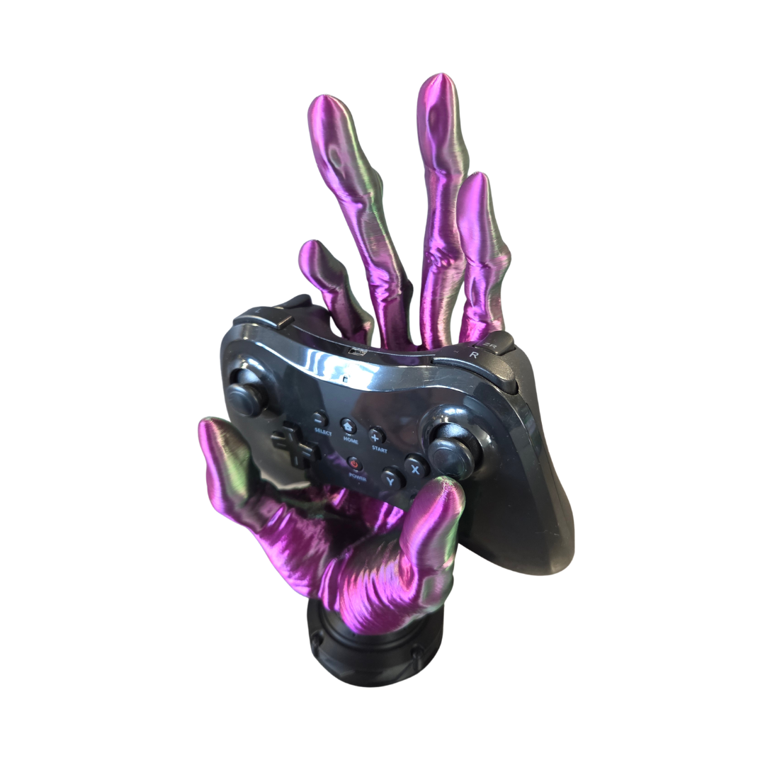 Alienhand Controller Halter – 3D-gedruckt mit 6 Fingern & schimmerndem Farbwechsel-Effekt