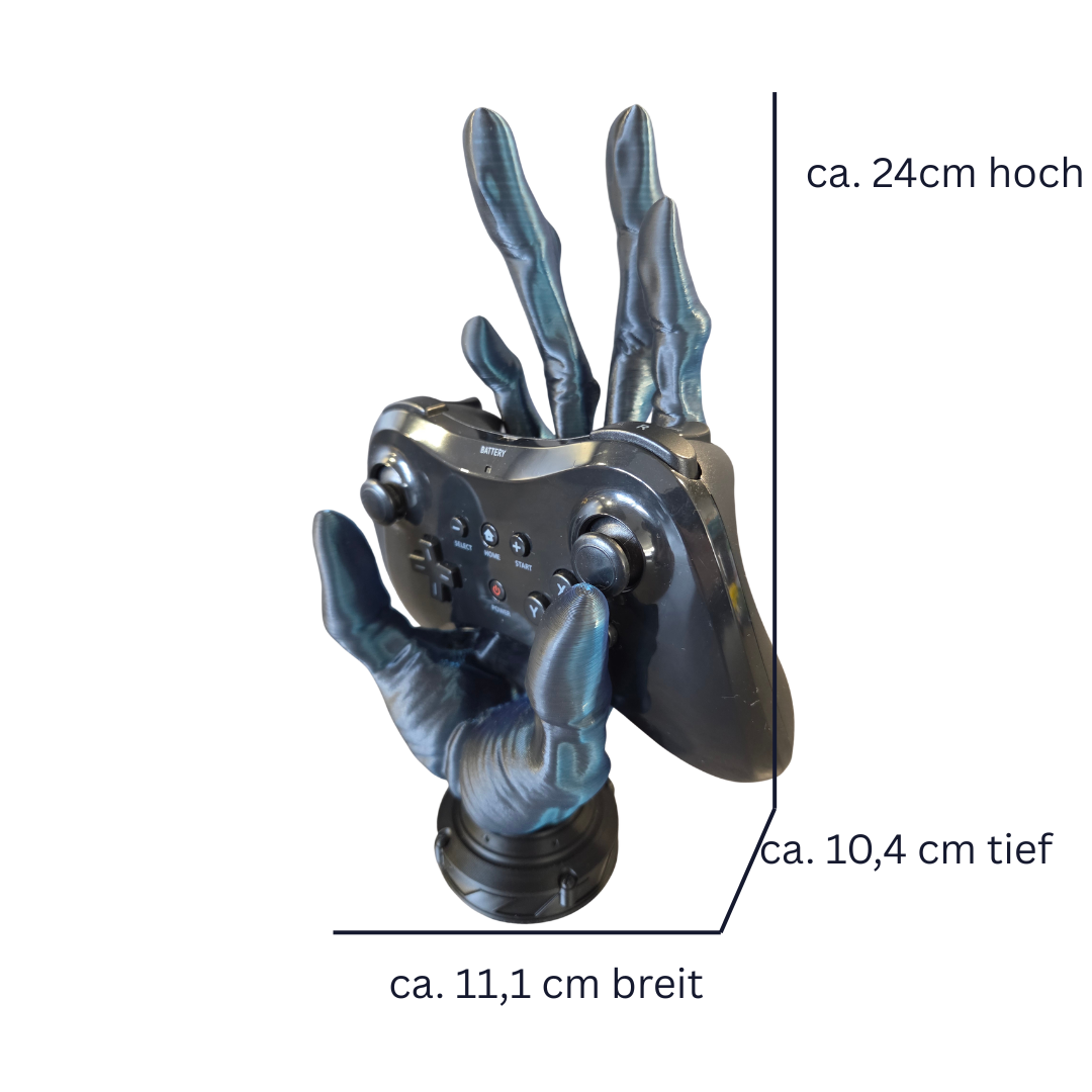 Alienhand Controller Halter – 3D-gedruckt mit 6 Fingern & schimmerndem Farbwechsel-Effekt