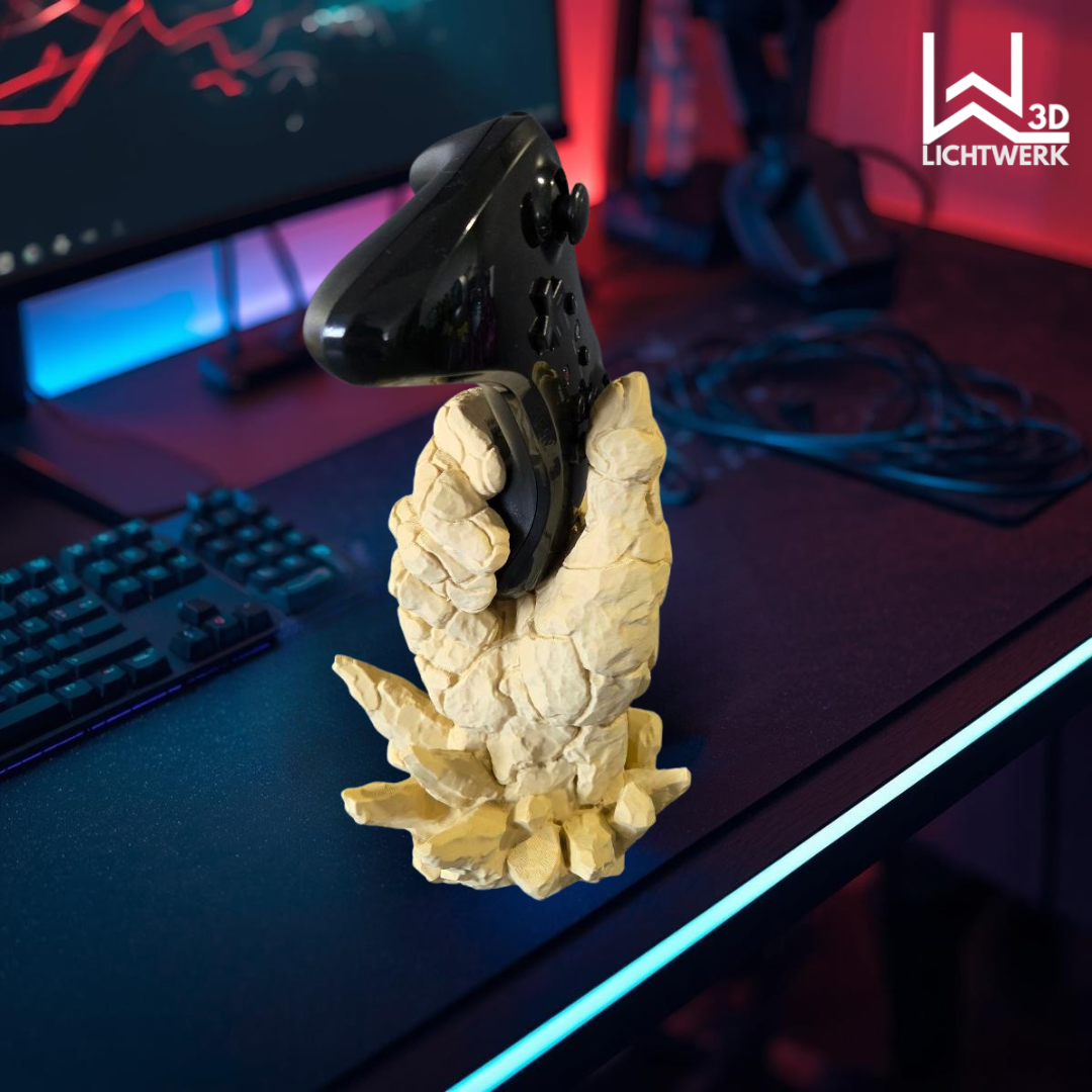 „Rock Solid“ Controller Halter – massives Stein-Design für dein Gaming-Setup