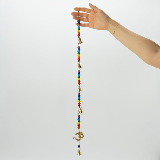 Glockenspiel – Messing Om mit Chakra-Perlen – 53 cm