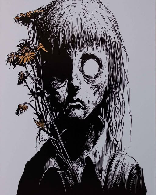 Mädchen mit Blumen
