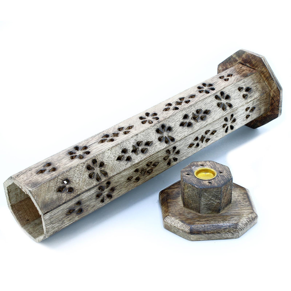 Räucherturm – Mangoholz sechseckig