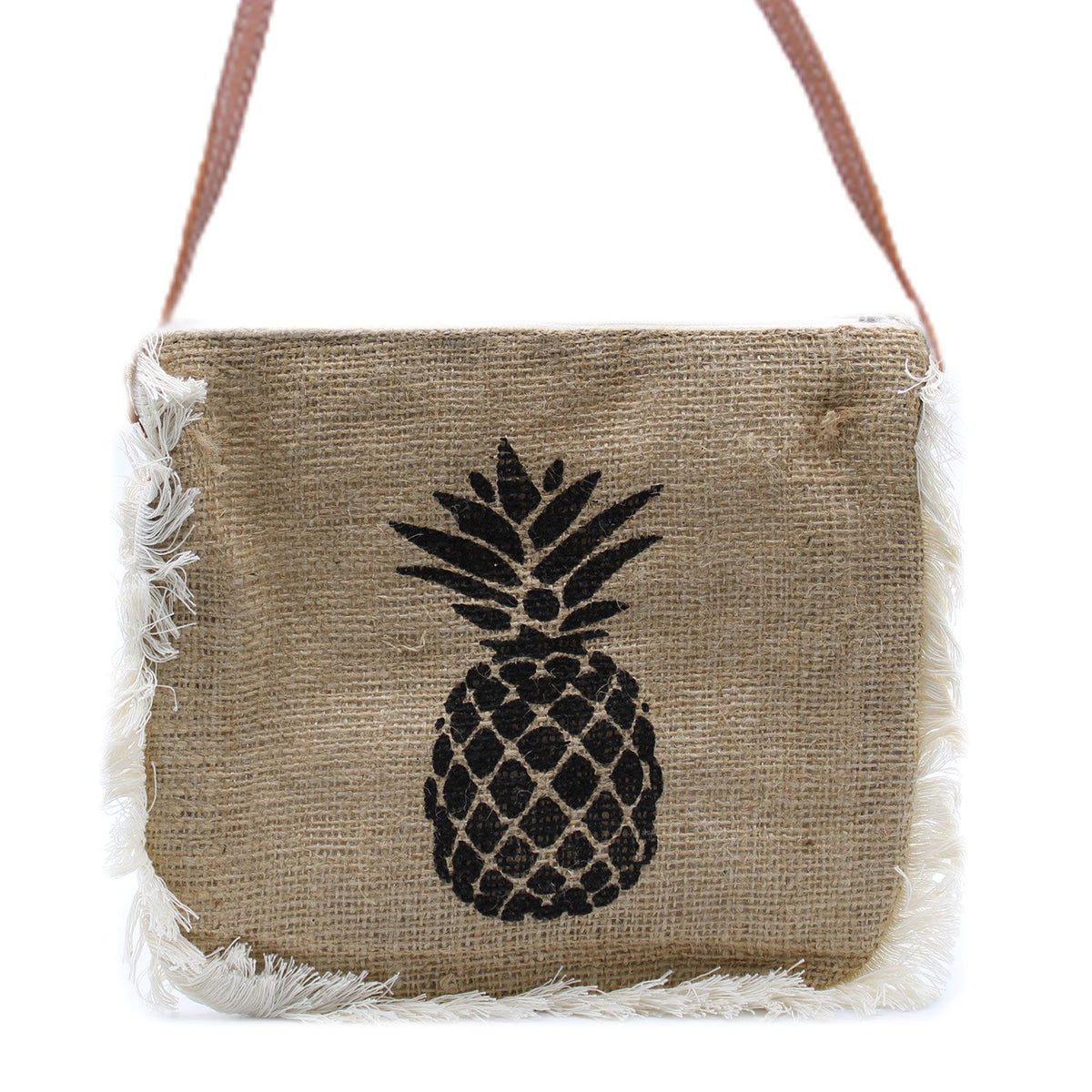 Fransentasche – Ananas bedruckt