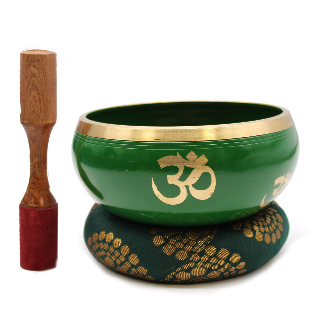 Klangschalen-Set – Lebensbaum grün – 14 cm
