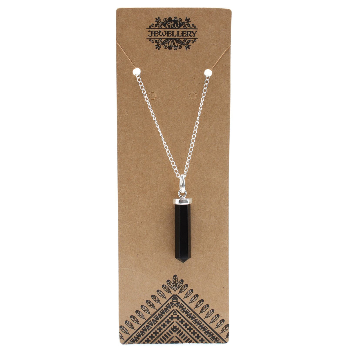 Anhänger – Edelstein Spitze schwarzer Achat