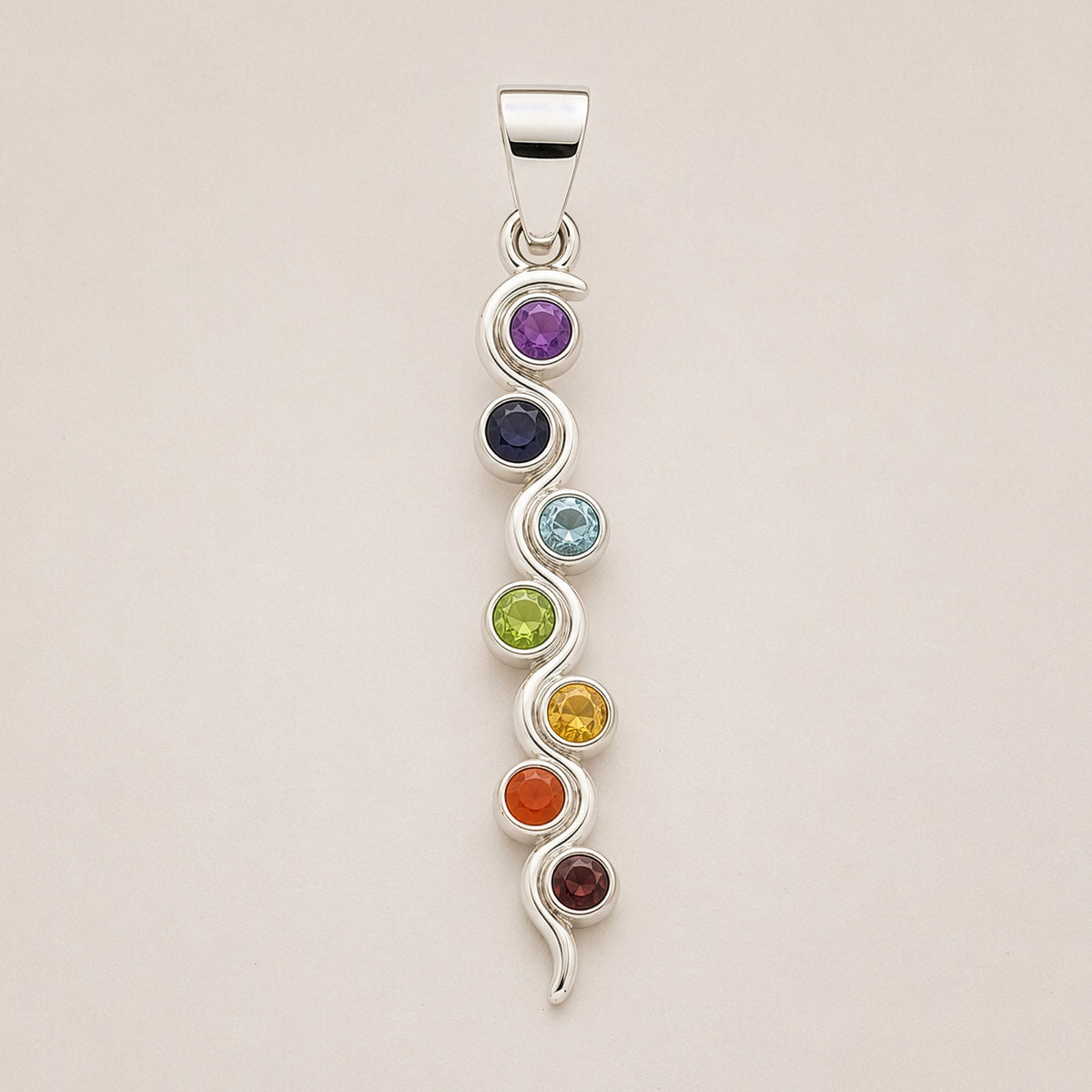 Anhänger – Devotional versilbert Kordel – Schlangen-Chakra