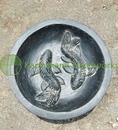 Fische in Schale – Steinguss – 40 cm