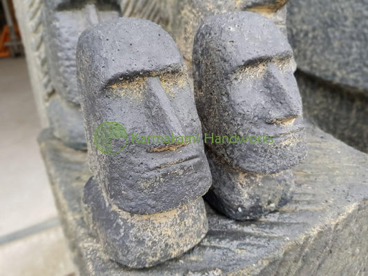 Moai-Büste – Steinguss – 15 cm