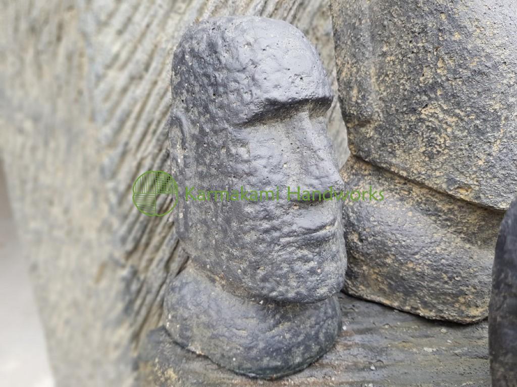 Moai-Büste – Steinguss – 20 cm