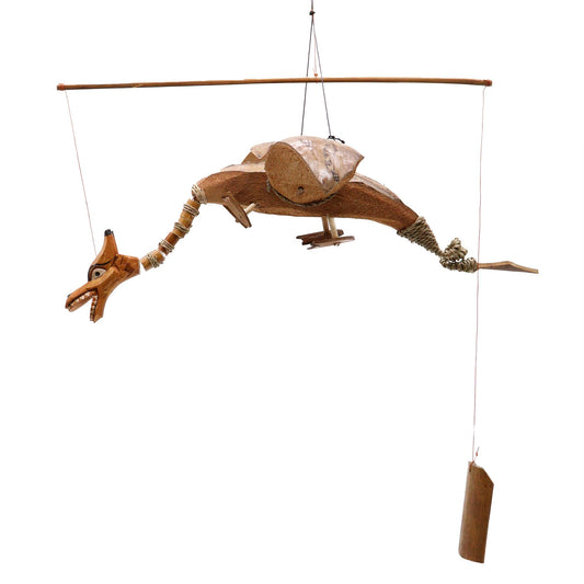 Mobile – Kokosnuss-Drache natur – 37 cm