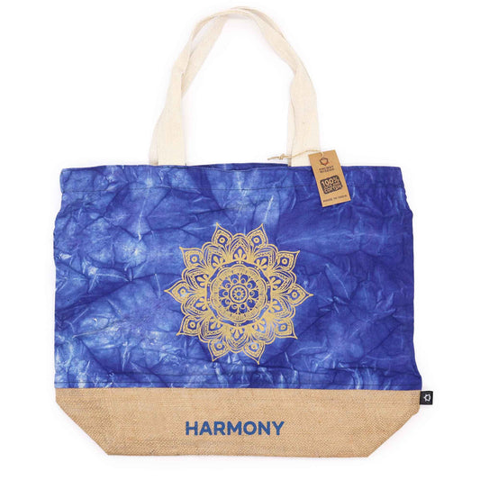 Stonewash-Rucksack – Mandala – blau