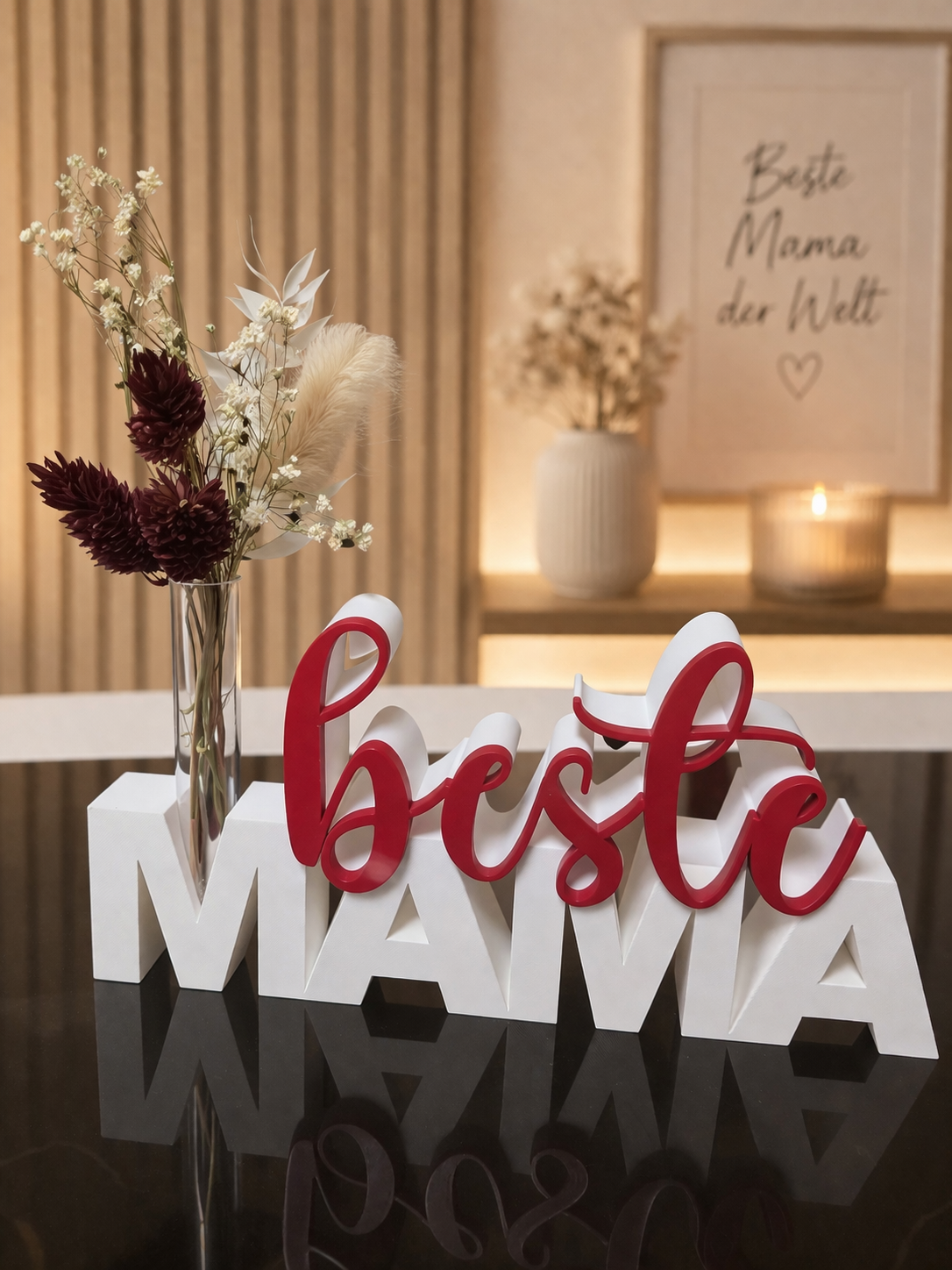 Schriftzug Beste Mama – Ansicht