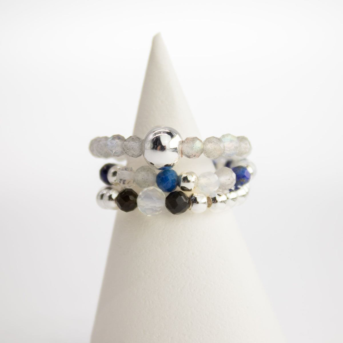 Ring-Set – Edelstein Nymph Spirit – Northern Lights