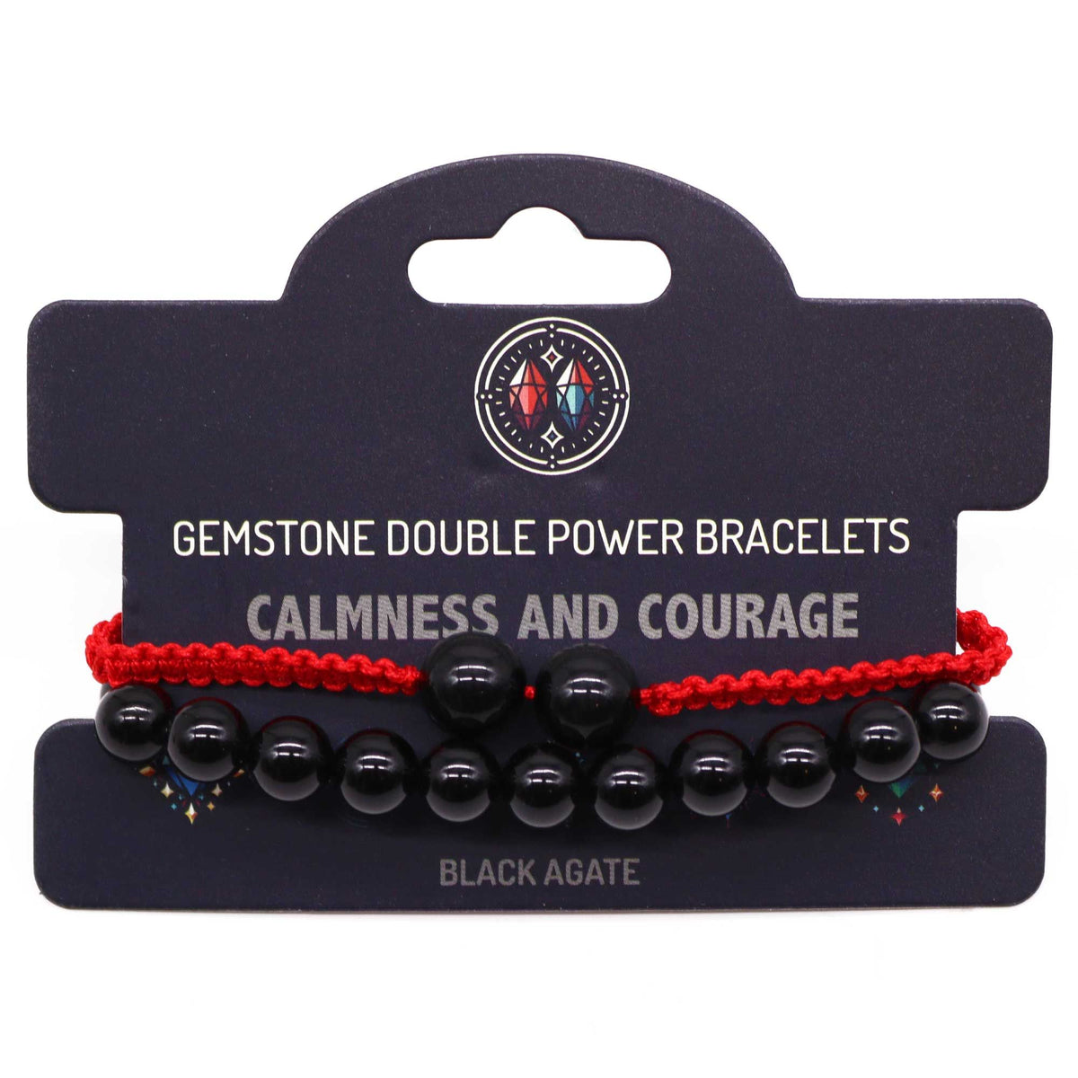 Armband – Edelstein Doppelkraft – Schwarzer Achat