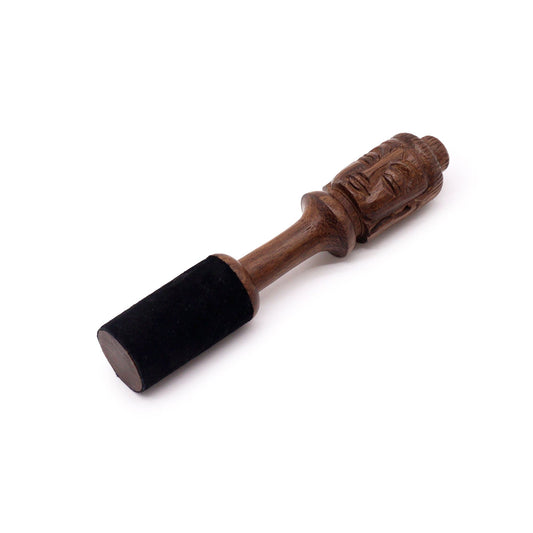 Klöppel – Holz Buddha geschnitzt – 14 cm