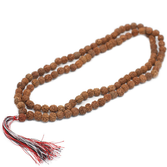 Rudraksha-Mala – 108 Perlen – Natur